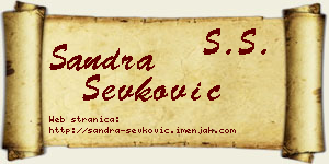 Sandra Ševković vizit kartica
